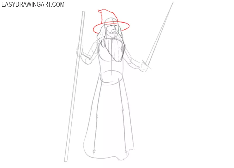 how to draw a wizard easy steps
