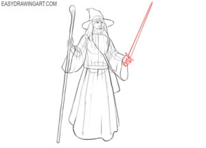 How to Draw a Wizard - Easy Drawing Art