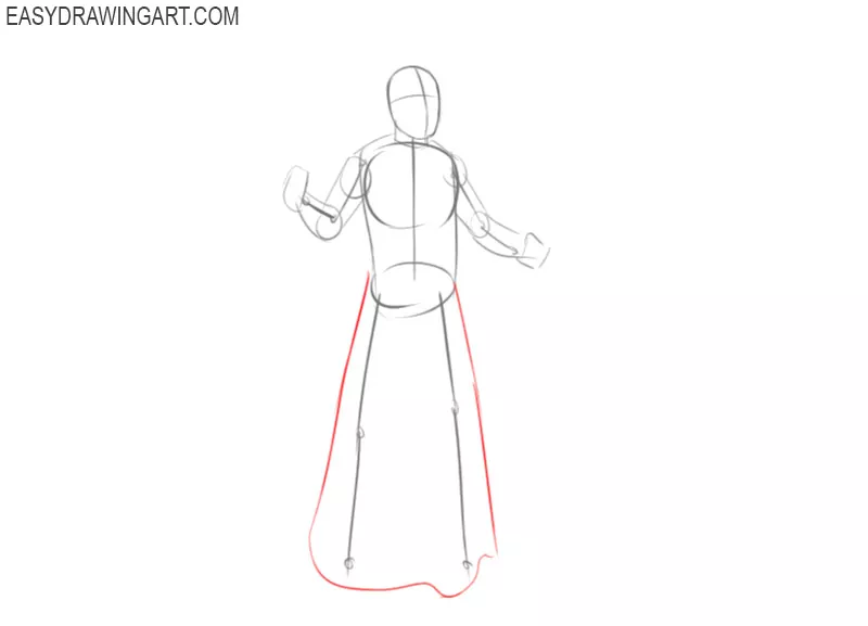 how to draw a simple wizard step by step