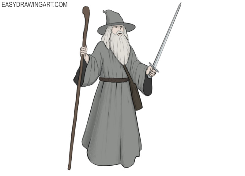 how to draw a wizard