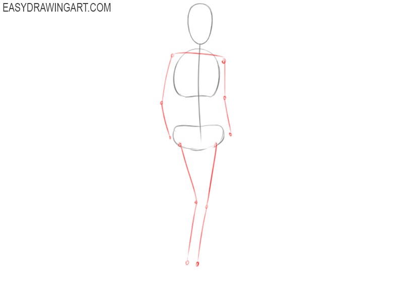 how to draw a woman easy