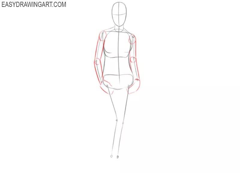 how to draw a woman standing
