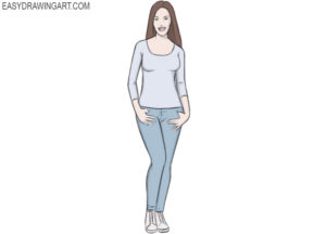 How to draw a woman