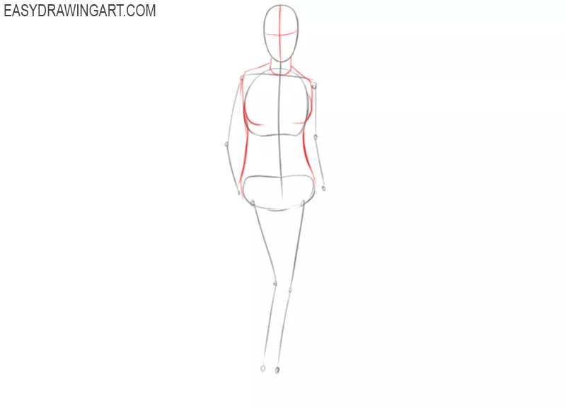 how to draw a woman step by step