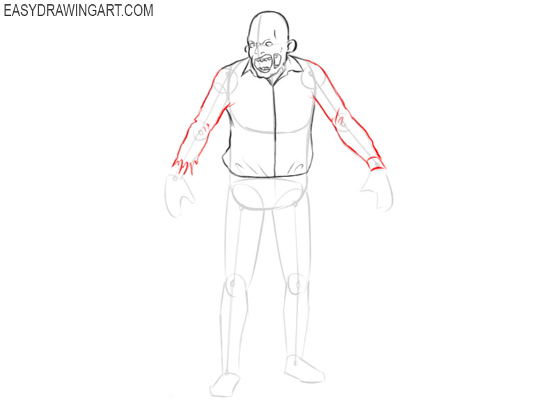 how to draw a zombie picture