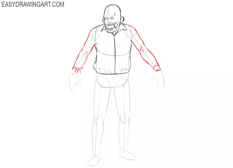 how to draw a zombie picture