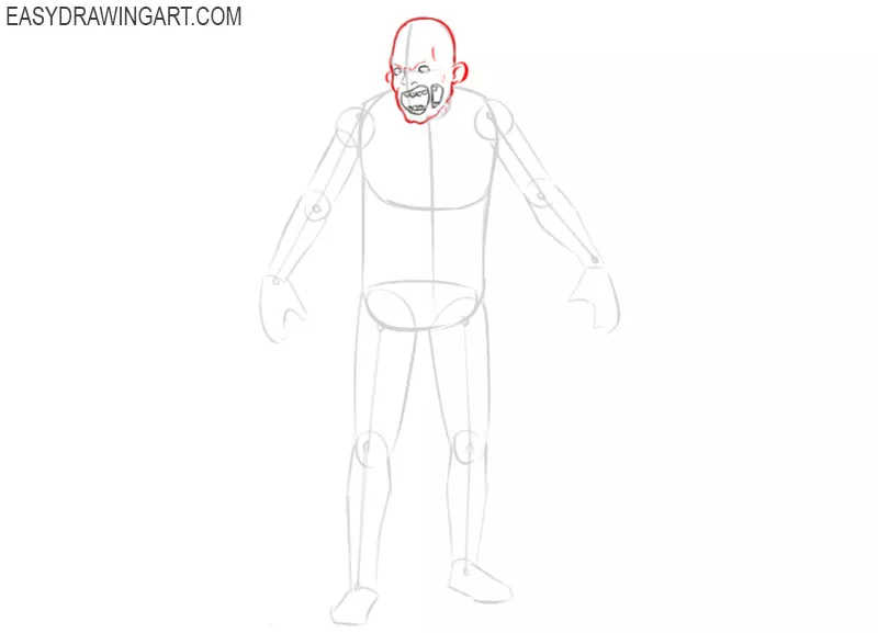 how to draw a zombie really easy