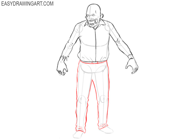 zombie drawing easy