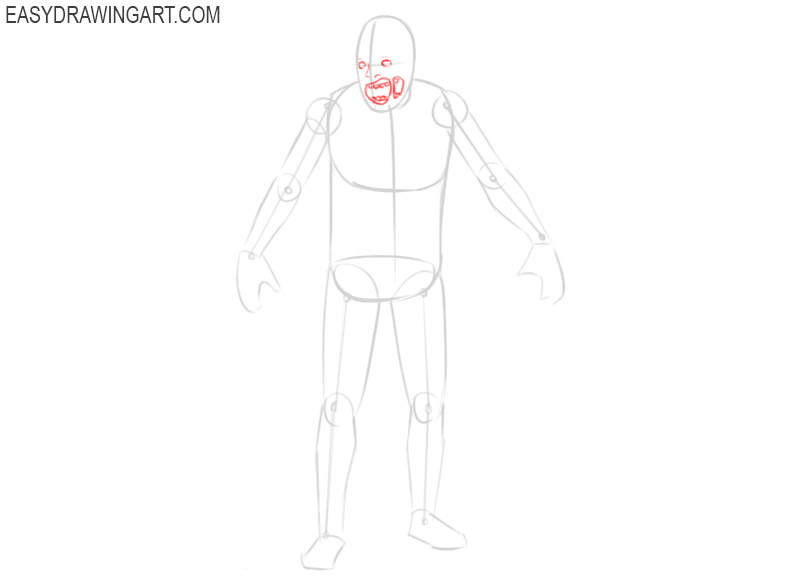 how to draw a zombie easy step by step