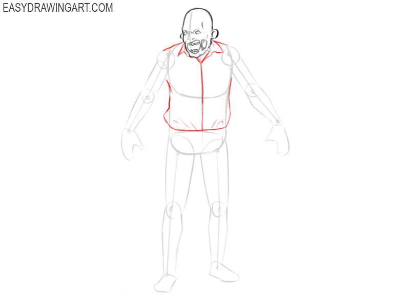 how to draw a halloween zombie