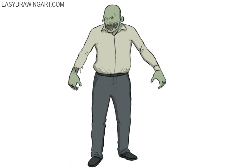 how to draw a zombie