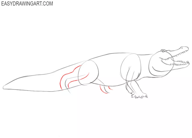 alligator drawing cartoon 