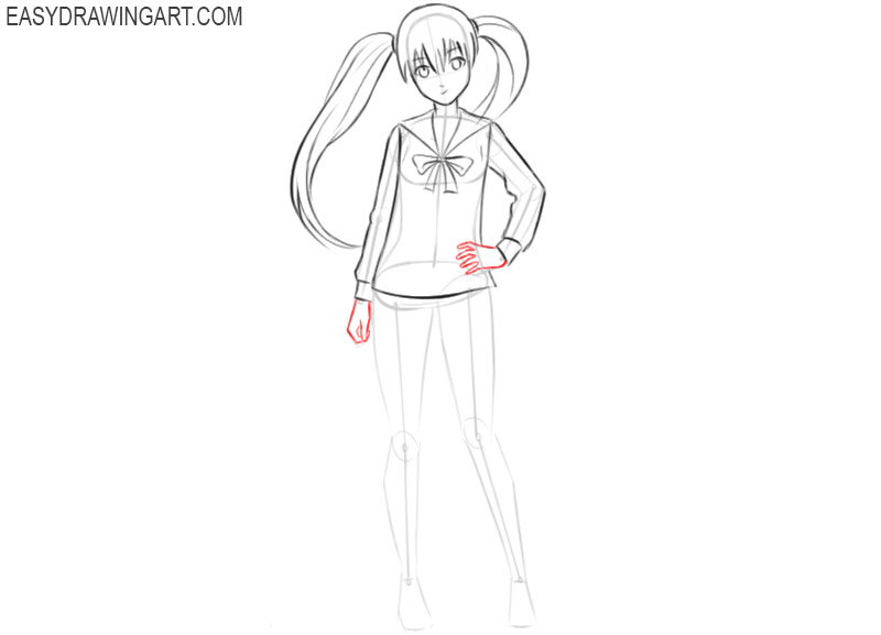 steps on how to draw an anime girl