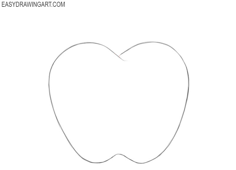 How to draw an apple easy