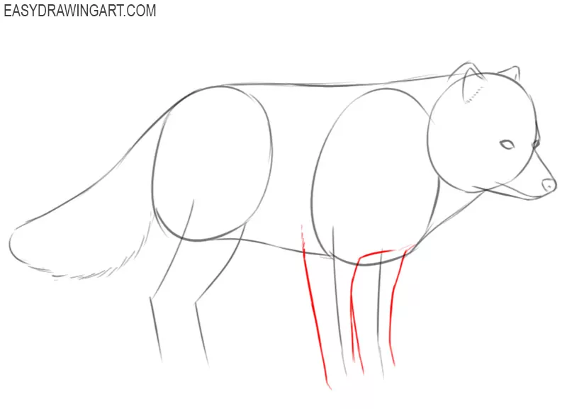 how to draw an arctic fox cartoon