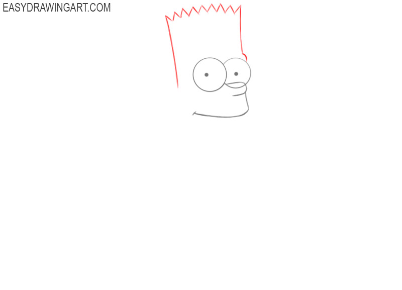 how to draw an easy bart simpson