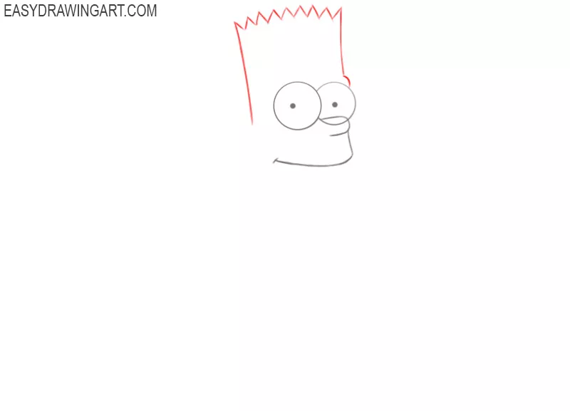 how to draw an easy bart simpson