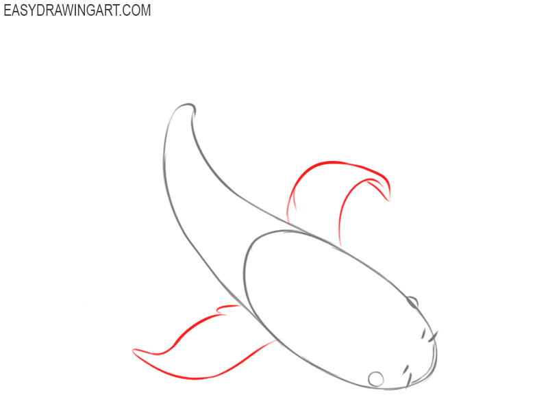 how to draw an easy koi fish