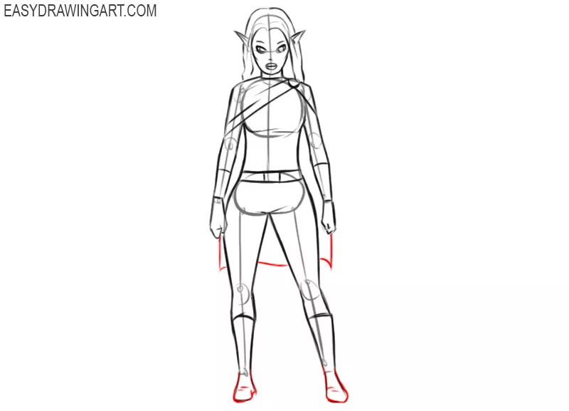 how to draw an elf simple
