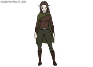How to draw an elf
