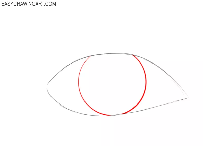 Steps to draw an eye