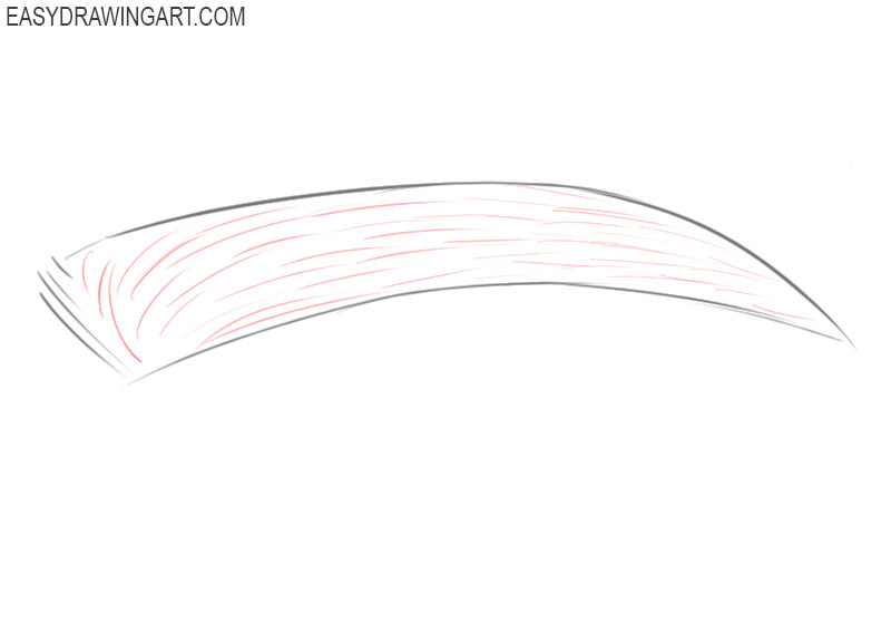 How to draw an eyebrow step by step
