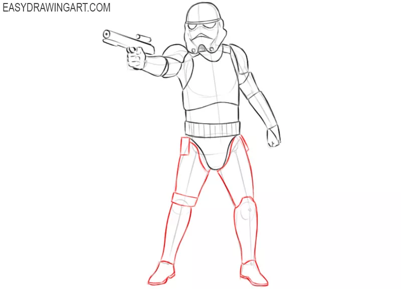 how to draw an imperial stormtrooper