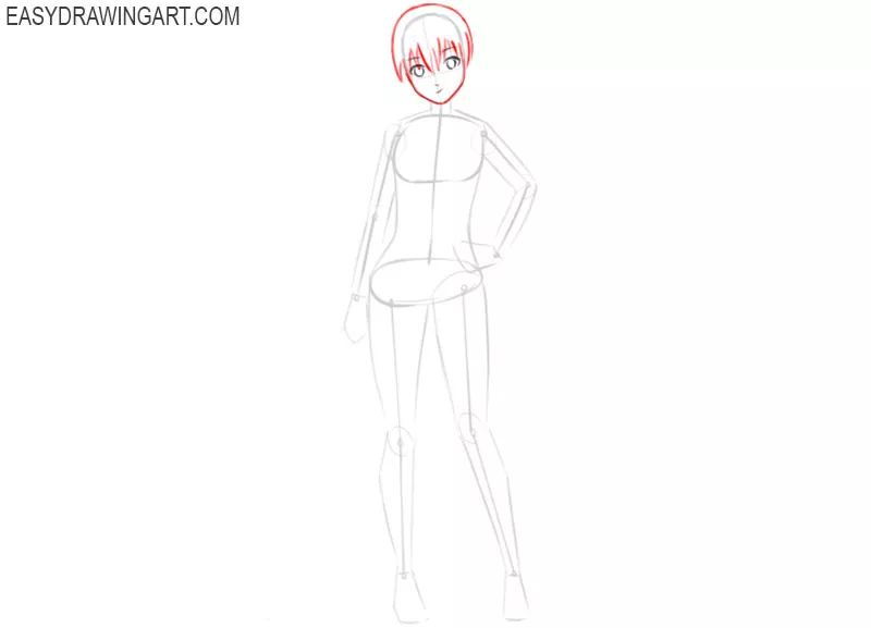 how to draw anime girl images 