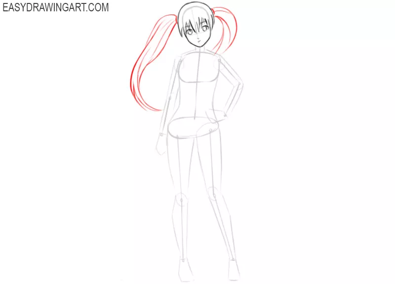 how to draw anime girl kawaii 