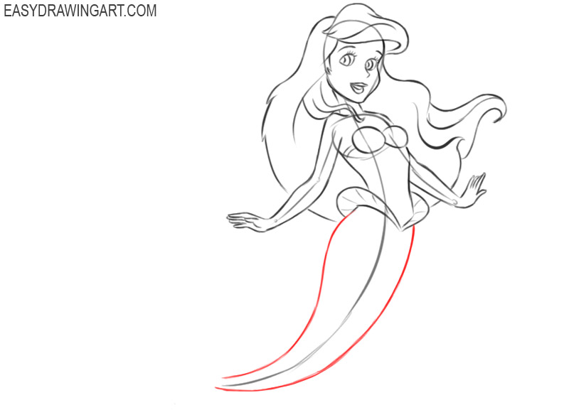  how to draw ariel disney princess 