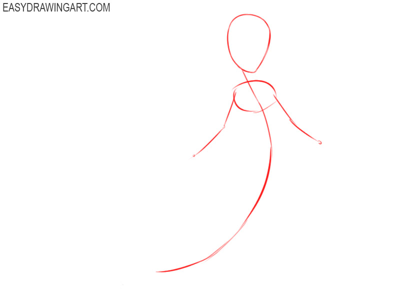 how to draw ariel step by step