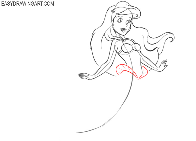 how to draw ariel disney 