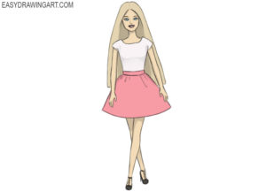 How to draw Barbie