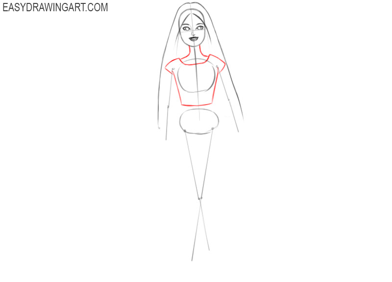 how to draw barbie basic