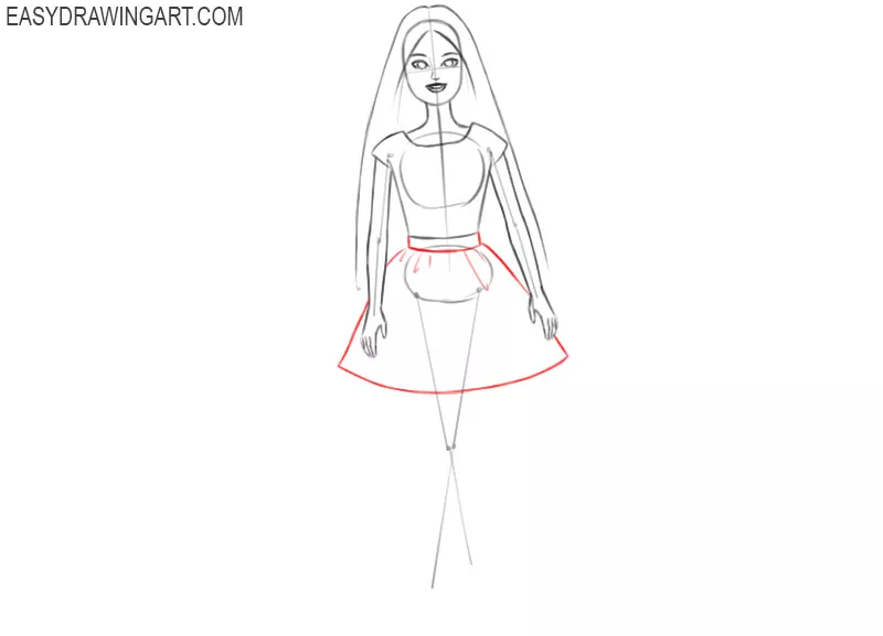 how to draw barbie tutorial