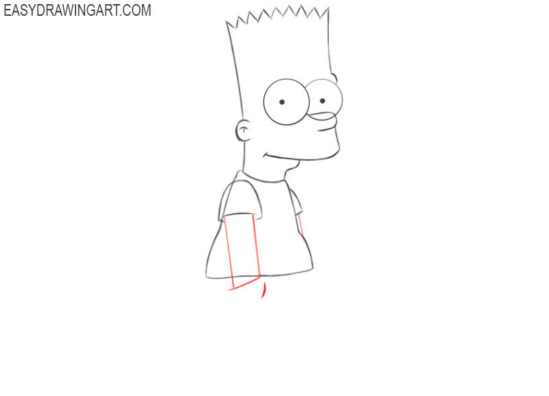 how to draw bart simpson easy step by step