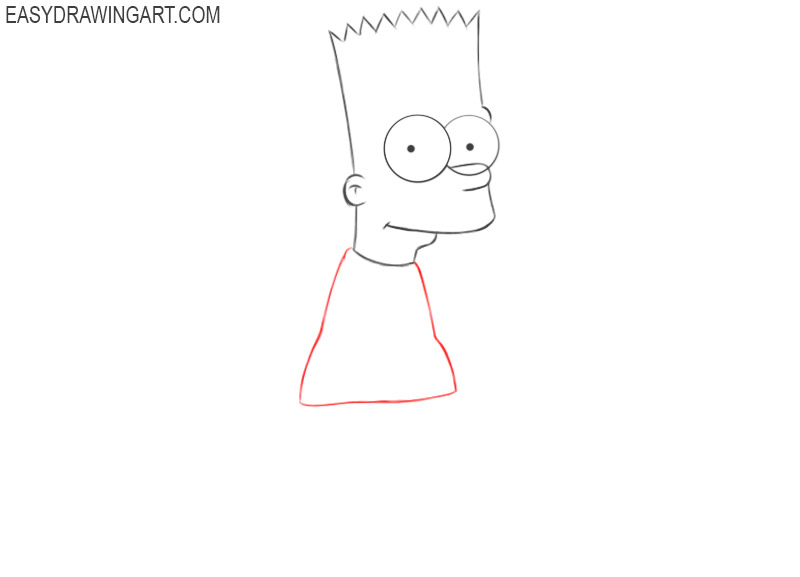 how to draw bart simpson easy