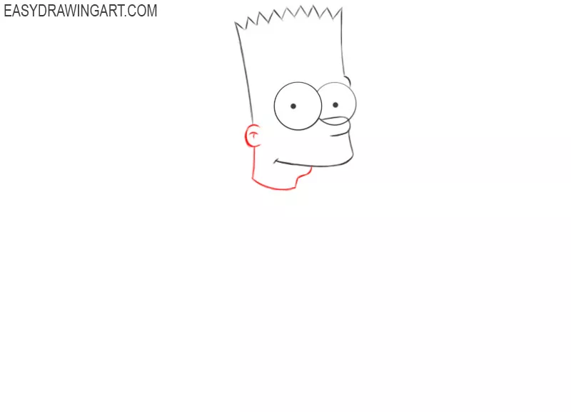 how to draw a cartoon bart simpson