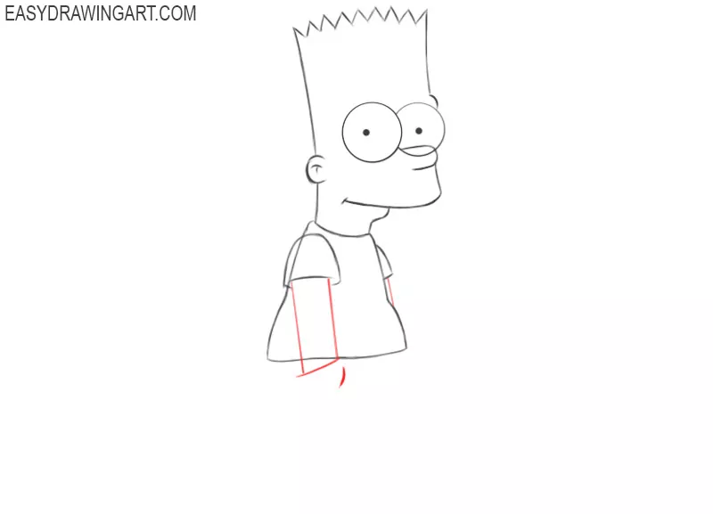 how to draw bart simpson easy step by step