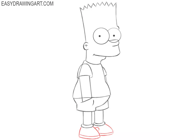 how to draw bart simpson tutorial