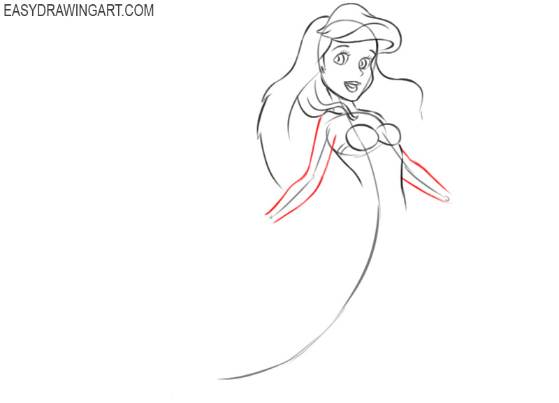 how to draw beautiful ariel 