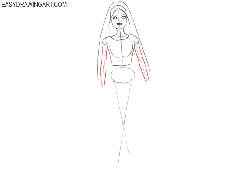 How To Draw Barbie Easy, Step by Step, Drawing Guide, by Dawn - DragoArt