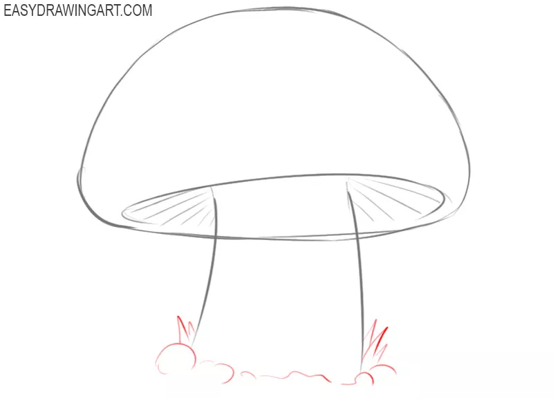 how to draw beautiful mushroom