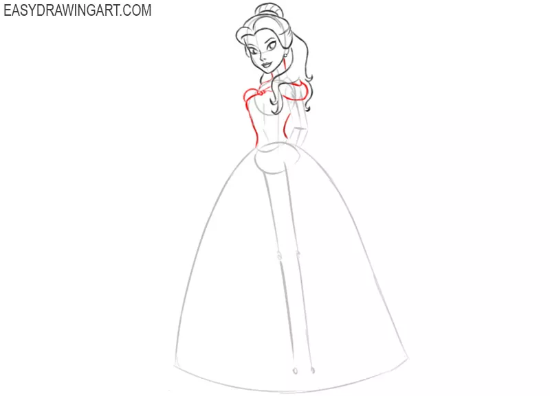 how to draw belle for beginners