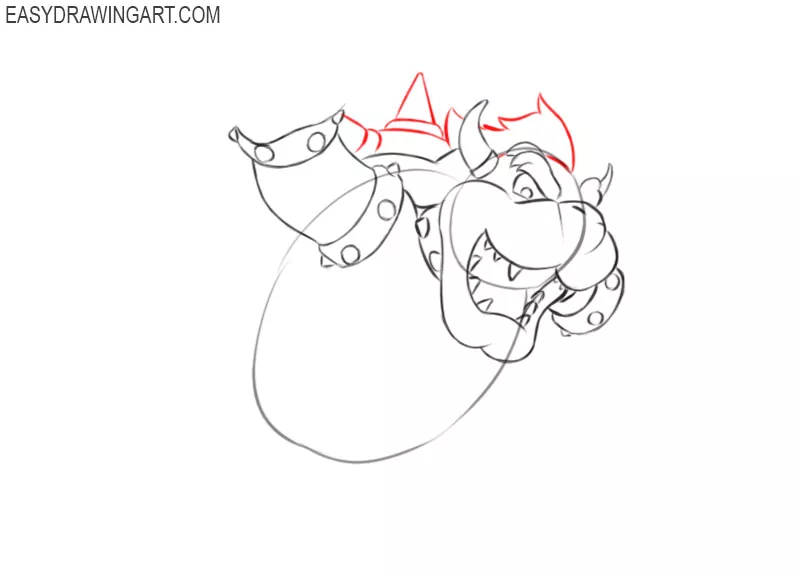 how to draw bowser from mario