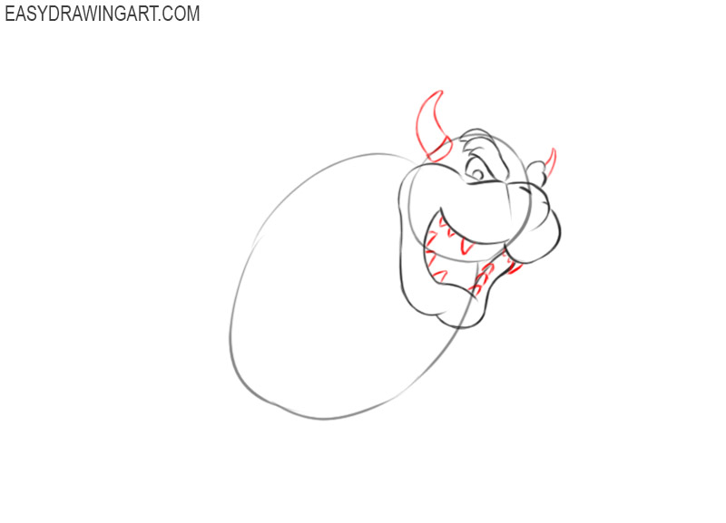 how to draw bowser from super mario 