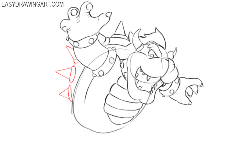 how to draw mario characters bowser 