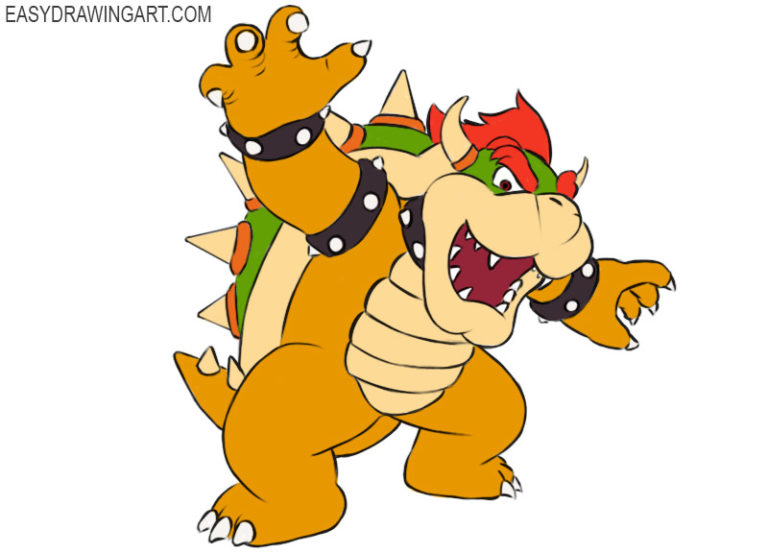 How to draw Bowser