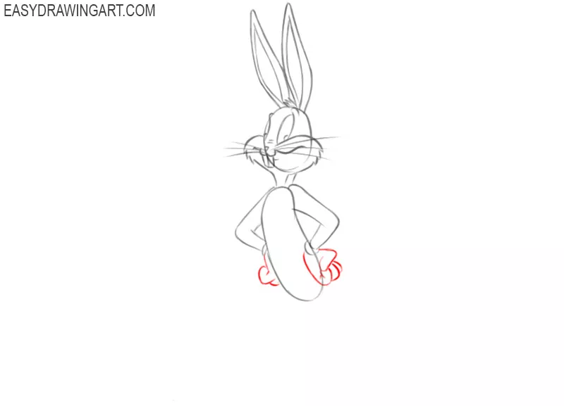 how to draw bugs bunny drawings