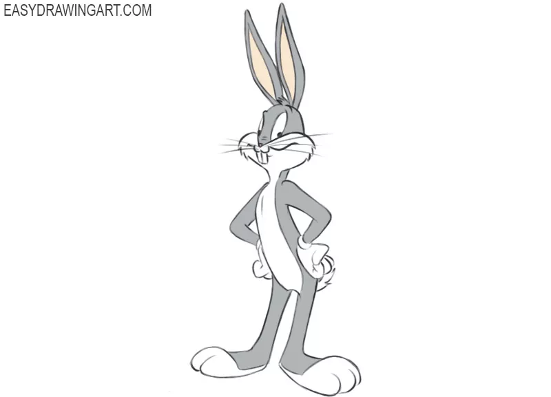 how to draw bugs bunny